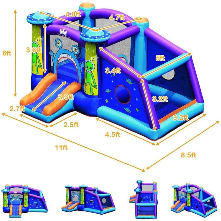 Costway Inflatable Alien Style Kids Bouncy Castle