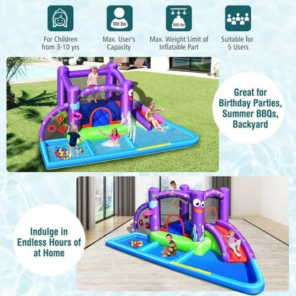 Costway Inflatable Water Slide Castle without Blower