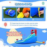 Costway Inflatable Water Park Waterslide Kids Backyard