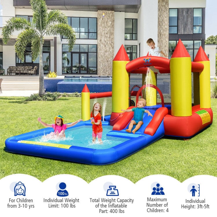 Costway Inflatable Water Slide Castle Kids Bounce House