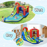 Costway Inflatable Bounce Slide Climbing Splash Park Pool Jumping Castle No Blower