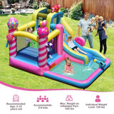 Costway Sweet Candy Inflatable Bounce House Water Slide