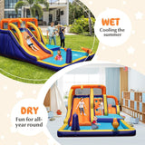 Costway 4-in-1 Kids Bounce Castle with Splash Pool