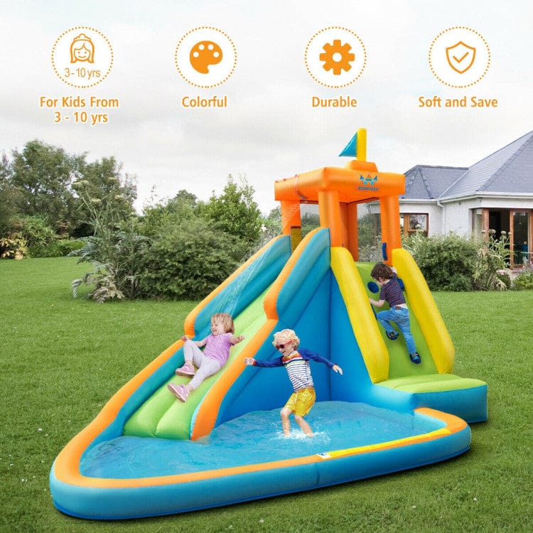 Costway Inflatable Water Slide Bounce House Without Blower