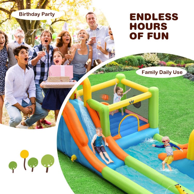 Costway Inflatable Water Slide Park Bounce House