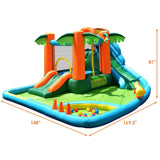 Costway 7-in-1 Inflatable Slide Bouncer Two Slides