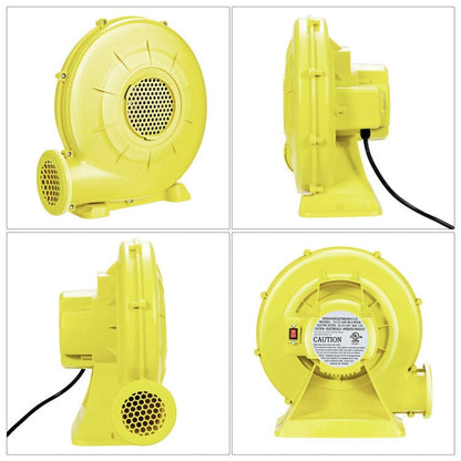 Costway 350 Watt 0.5 HP Air Blower Pump Fan for Inflatable Bounce House and Bouncy Castle-Yellow