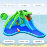 Costway Inflatable Crocodile Style Water Slide Kids Bounce Castle