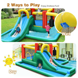 Costway Inflatable Water Slide Climbing Bounce House Tunnel