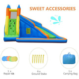 Costway Kids Inflatable Water Slide Bouncing House Carrying Bag with Blower