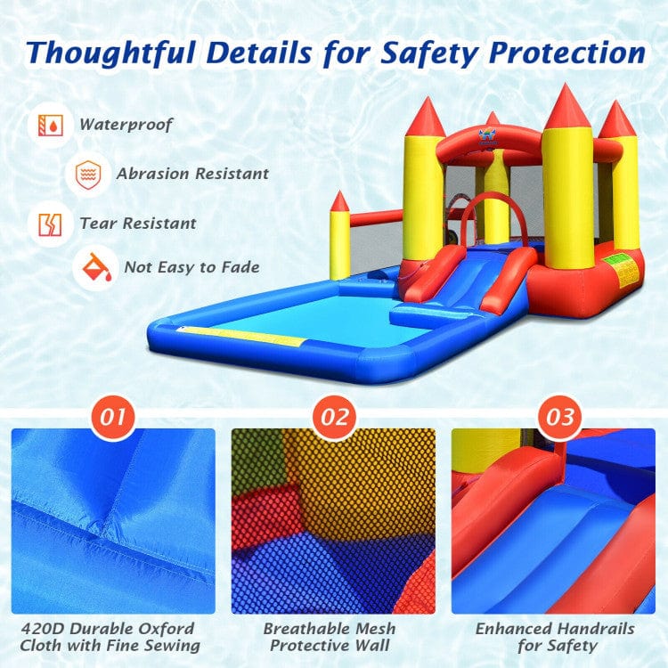 Costway Inflatable Water Slide Castle Kids Bounce House