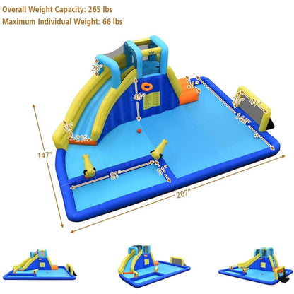 Costway 6-in-1 Inflatable Water Slides for Kids w/ Blower