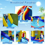 Costway 7-in-1 Inflatable Water Slide Bounce Castle Splash Pool