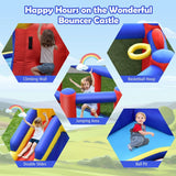 Costway Kids Inflatable Bouncy Castle Double Slides