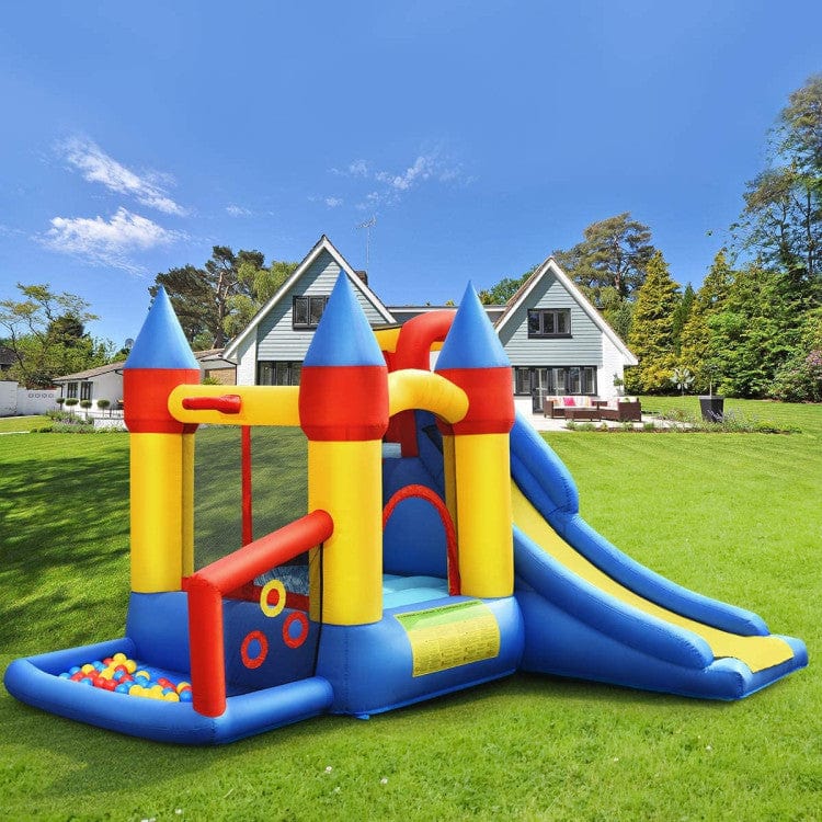 Costway Inflatable Bounce House with Balls and 780W Blower