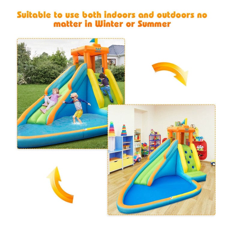 Costway Inflatable Water Slide Kids Bounce House with Blower