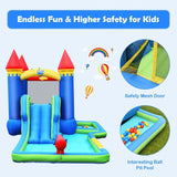 Costway Kids Inflatable Bounce House Water Slide