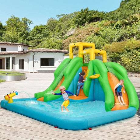 Costway Inflatable Water Park Bounce House Climbing Wall