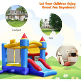 Costway Castle Slide Inflatable Bounce House Ball Pit Basketball Hoop