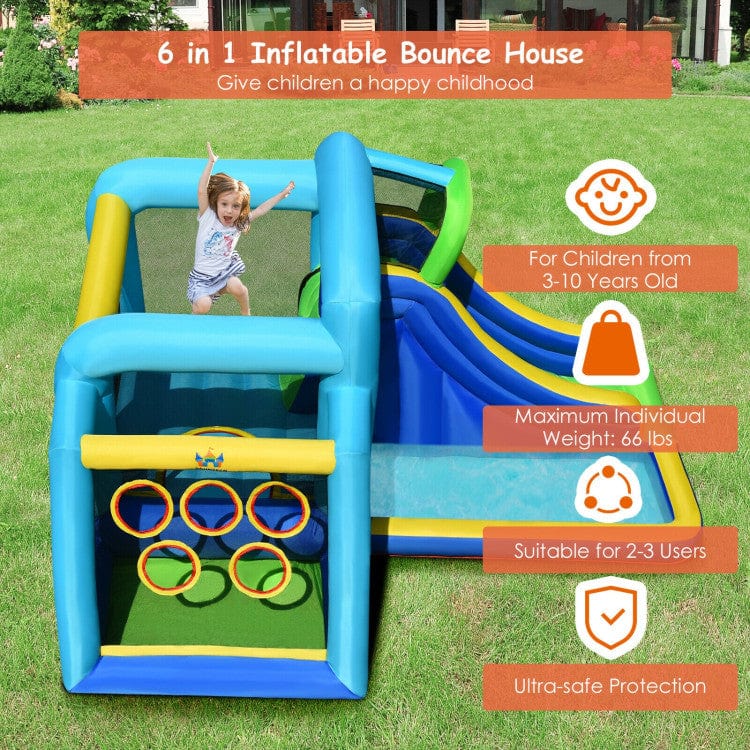 Costway 5-in-1 Kids Inflatable Climbing Bounce House