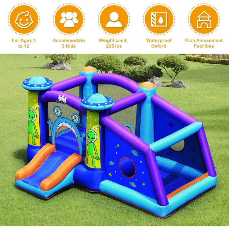 Costway Inflatable Alien Style Kids Bouncy Castle