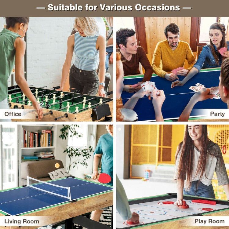 Costway 10-in-1 Multi Combo Game Table Set w/ Full Play Set