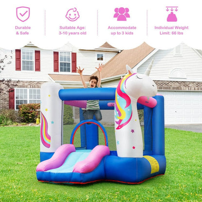 Costway Kids Inflatable Bounce House with 480W Blower
