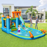 Costway Inflatable Water Slide Bounce Kids House Splash Pool