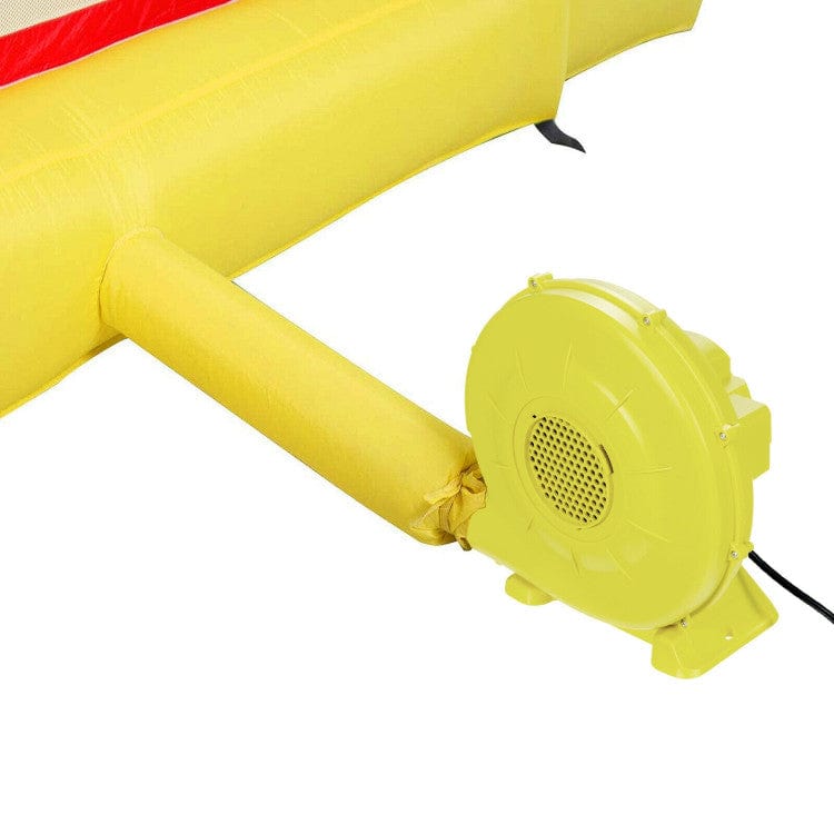 Costway 350 Watt 0.5 HP Air Blower Pump Fan for Inflatable Bounce House and Bouncy Castle-Yellow