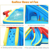 Costway Inflatable Water Slide Bounce House Water Cannon