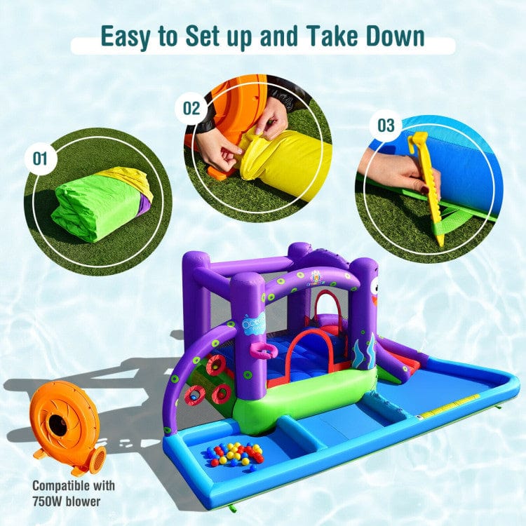 Costway Inflatable Water Slide Castle