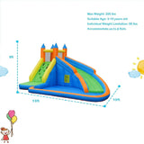 Costway Kids Inflatable Water Slide Bouncing House Carrying Bag with Blower