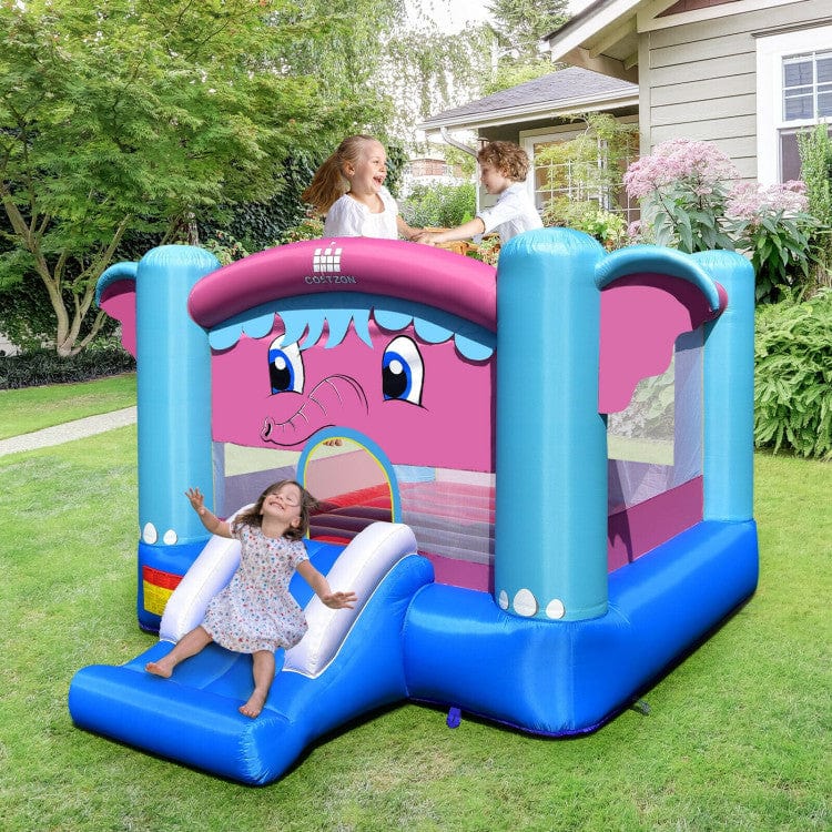 Costway 3-in-1 Elephant Theme Inflatable Castle