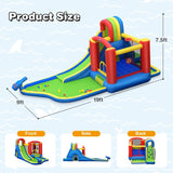 Costway Inflatable Bounce Slide Climbing Splash Park Pool Jumping Castle No Blower