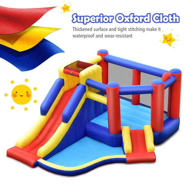 Costway Kids Inflatable Bouncy Castle Double Slides