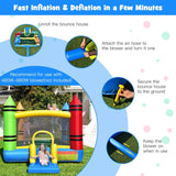 Costway Kids Inflatable Bounce House Slide Ocean Balls