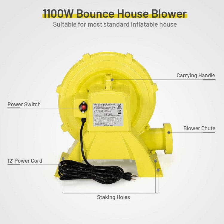 Costway 1100W Air Blower Inflatable Blower for Inflatable Bounce House