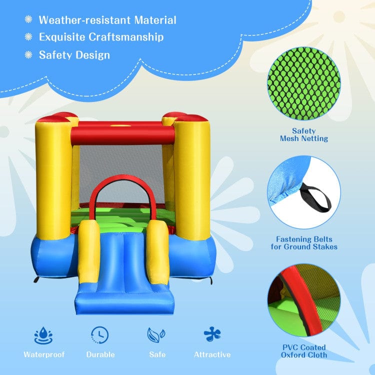 Costway Kids Inflatable Jumping Bounce House without Blower