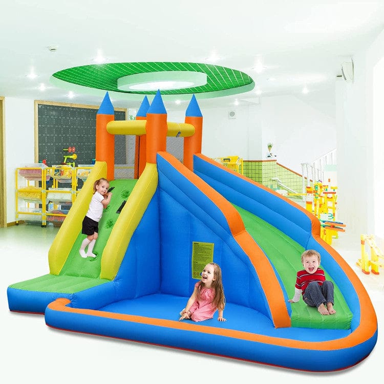 Costway Kids Inflatable Water Slide Bouncing House with Carrying Bag and 480W Blower