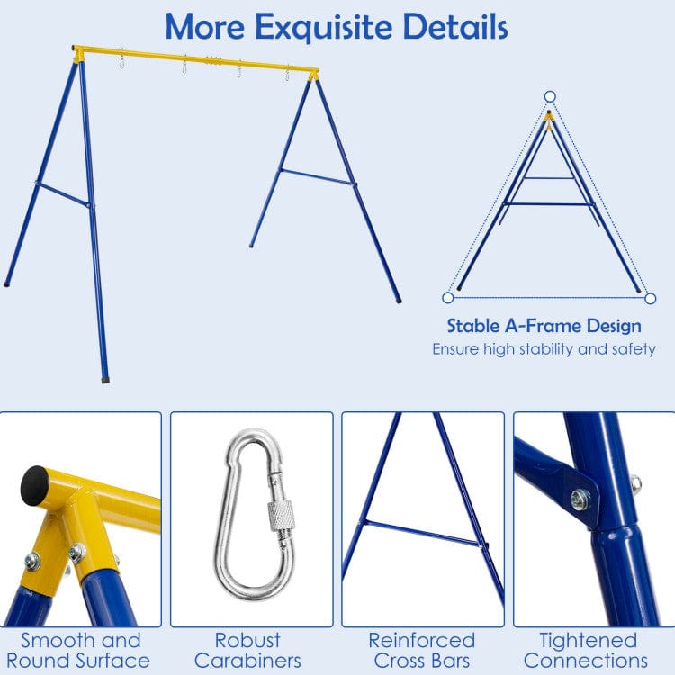 Costway 660 LBS Extra-Large A-Shaped Swing Stand Anti-Slip Footpads