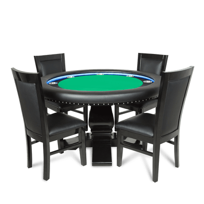 BBO Black Dining Style Poker Chair - Atomic Game Store