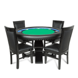 BBO Black Dining Style Poker Chair - Atomic Game Store