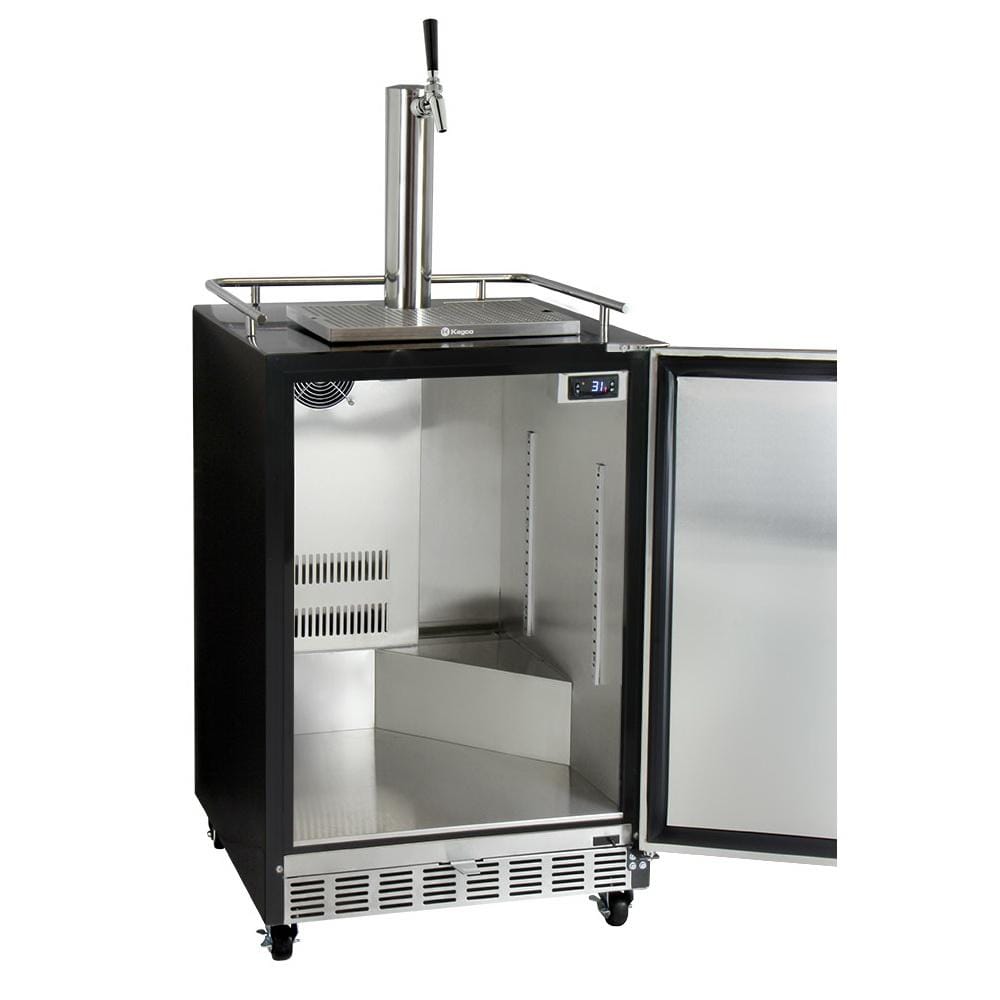 Kegco Full Size Digital Commercial Undercounter Kegerator with X-CLUSIVE Premium Direct Draw Kit - Left Hinge