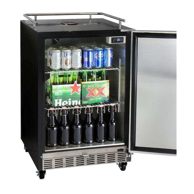 Kegco 24&quot; Wide Single Tap Commercial Digital Kegerator with Kit