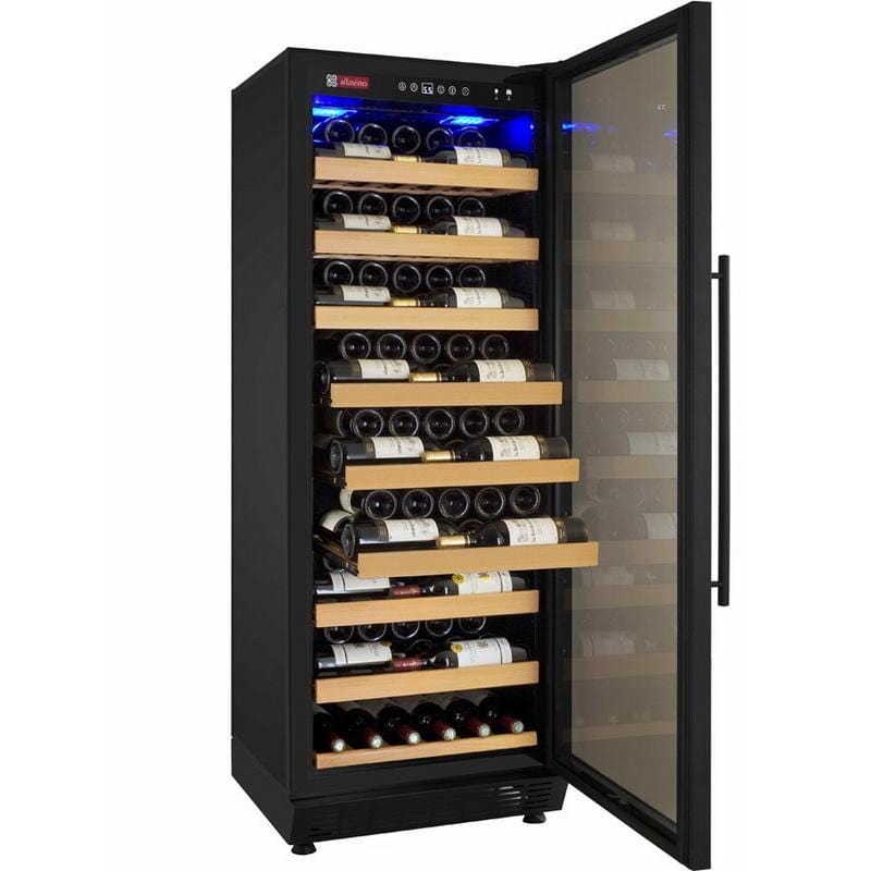 Allavino 24&quot; Wide Vite II 99 Bottle Single Zone Black Right Hinge Wine Refrigerator