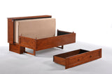 Night and Day Furniture Clover Queen Murphy Cabinet Bed Cherry