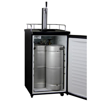 Kegco Kombucharator with Black Cabinet and Stainless Steel Door