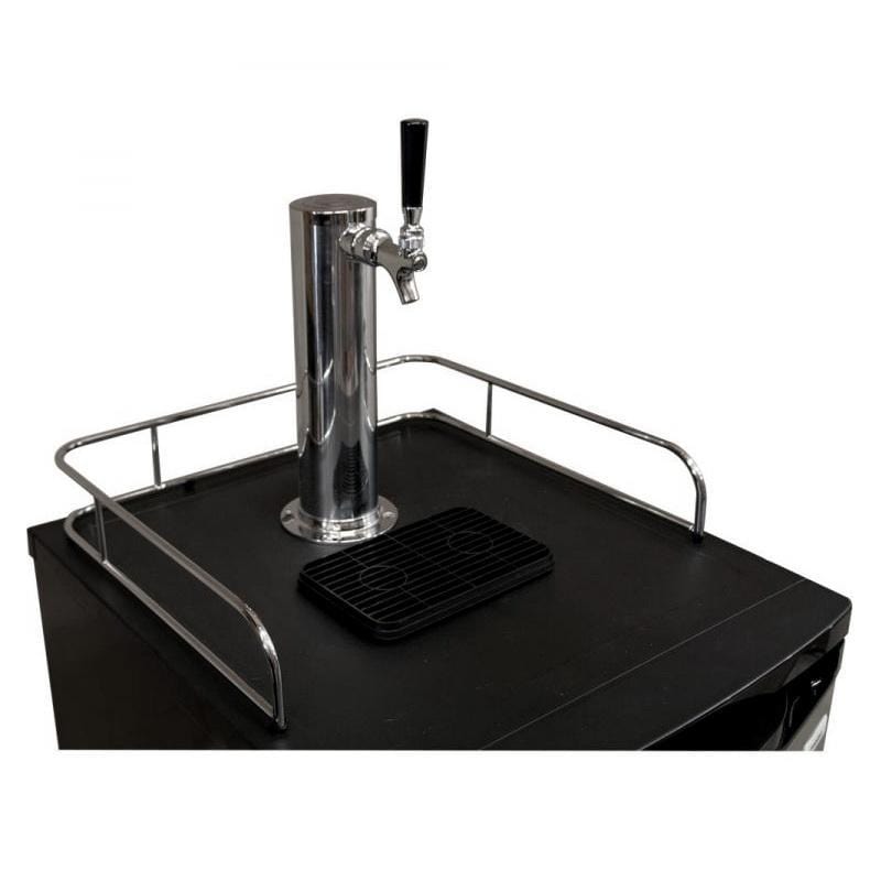 Kegco Full-Size One Tap Faucet Keg Beer Kegerator with Black Cabinet and Black Door