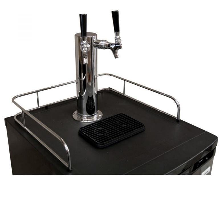Kegco K199SS-2NK Dual Tap Faucet Kegerator with Black Cabinet and Stainless Steel Door