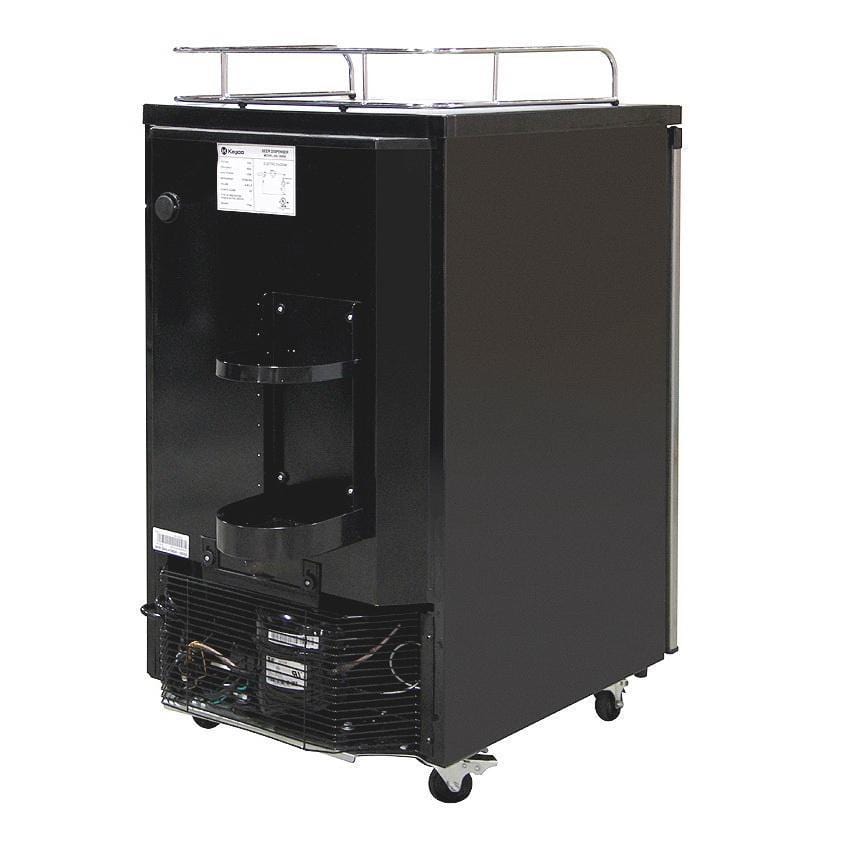 Kegco Kegerator Cabinet Only - Black Cabinet and Stainless Steel Door